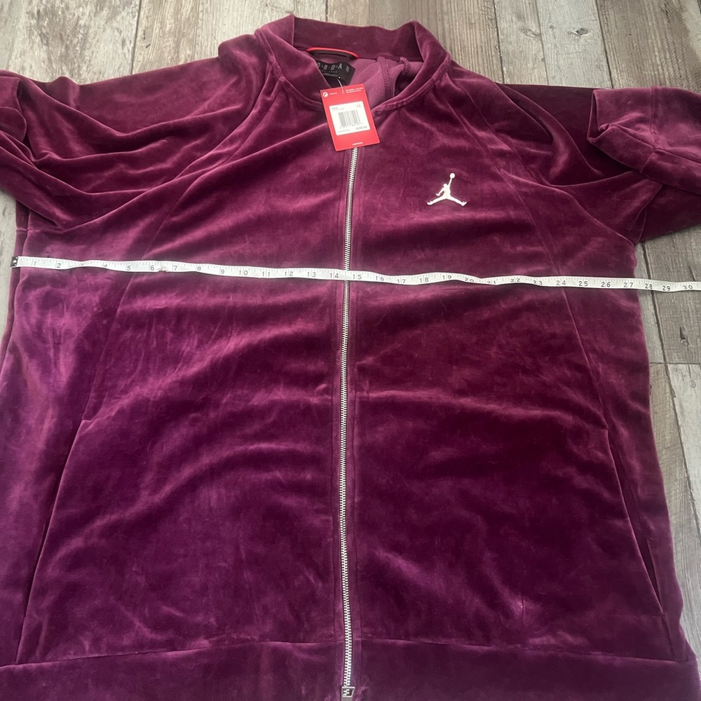 Jordan 3xl velour purple/burgundy full tracksuit fits like 1xl/2xl NEW WITH TAGS